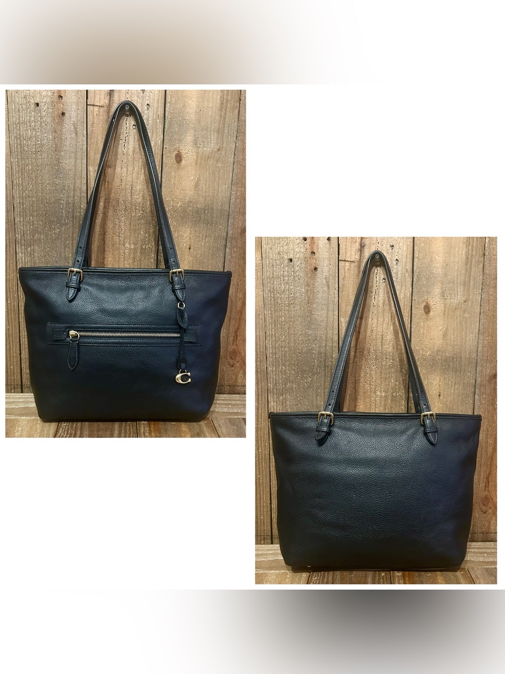 Coach. 5 Piece Set: Taylor Tote & Free Wristlet, Sunglasses, Scarf & Dust Bag. - Picture 3 of 16